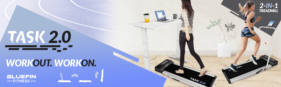 Bluefin folding under desk treadmill