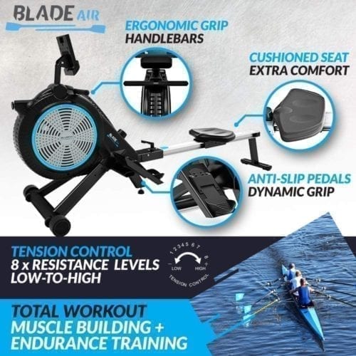BlueFin Rowing Machine features