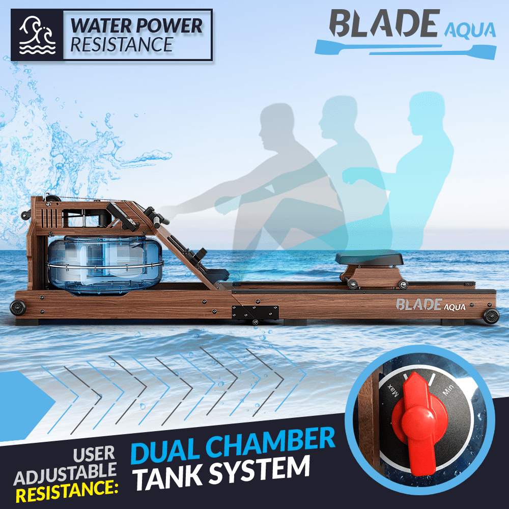 Bluefin water rowing machine