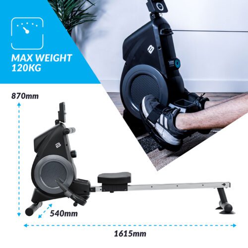Bluefin foldable magnetic resistance rower