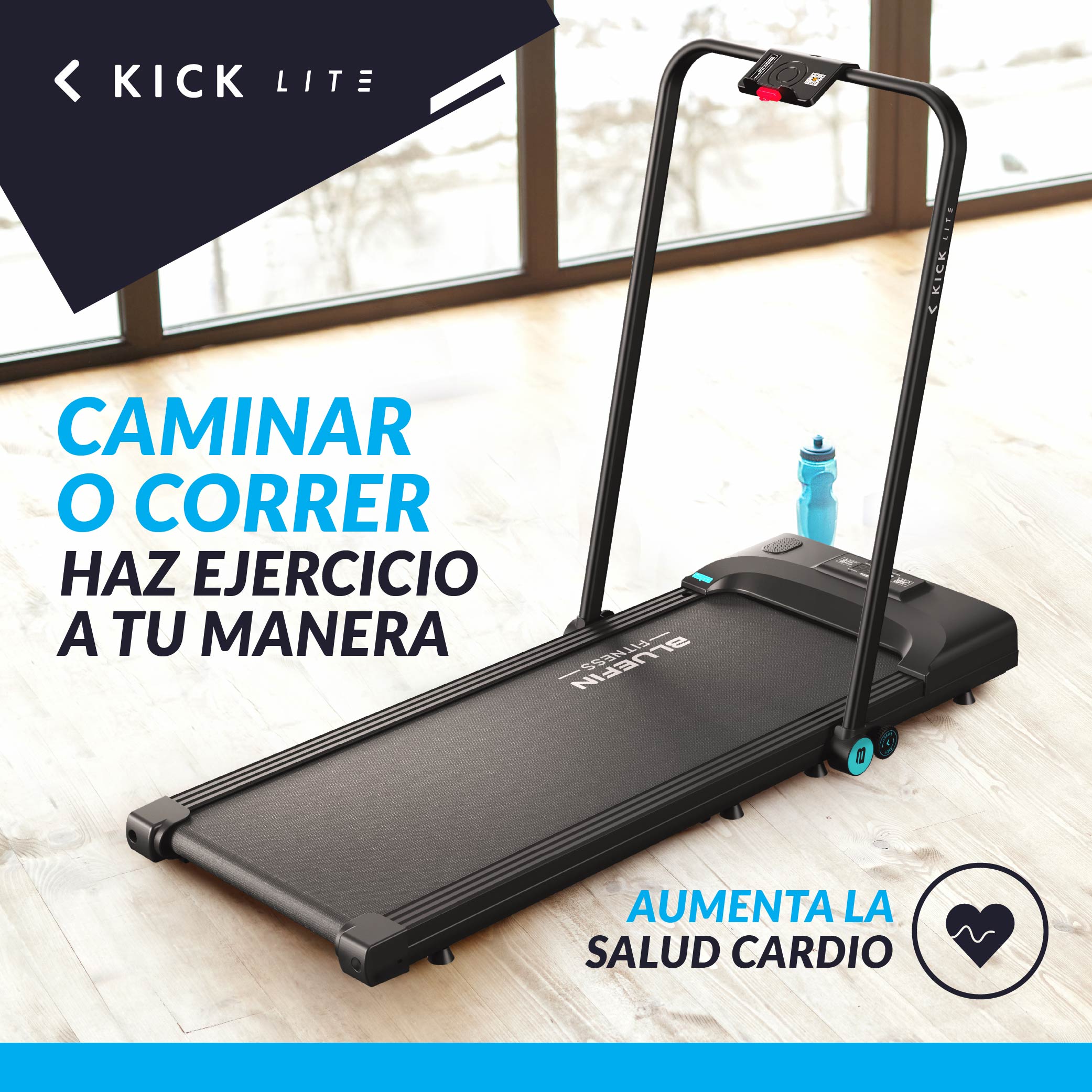 Kick LITE cinta de correr para escritorio de Bluefin Fitness