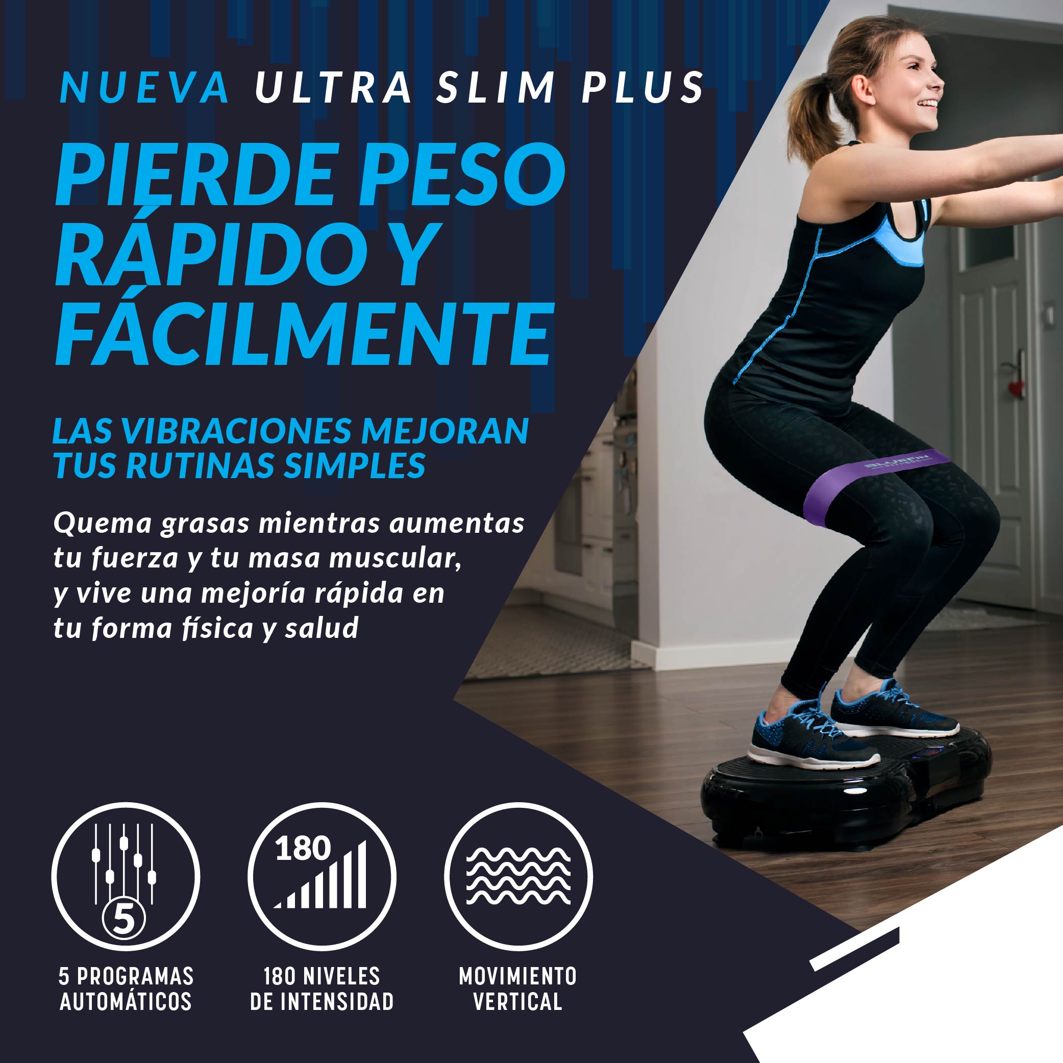 Bluefin Fitness Plataforma Vibratoria Ultra Slim